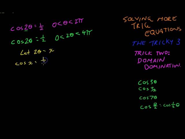 Solving Trig equations   The Tricky 3   Domain Domination