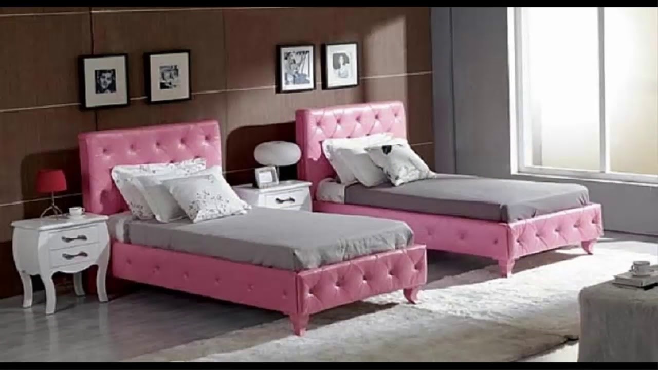 double bed girls room