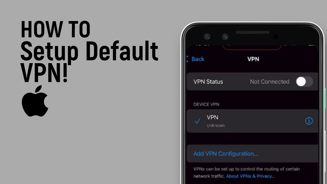 How to Setup IPhone Default VPN [easy] - YouTube