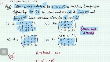 Linear Algebra (Linear transformations ) Question UGC NET (Q.ID.K(NET)LA20M)