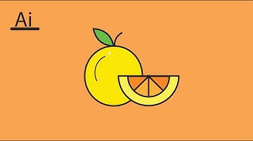 Drawing a flat design lemon fruit |  Adobe illustrator tutorial | impulse designs