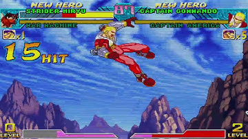 Marvel vs. Capcom - Strider Hiryu, War Machine vs. Captain Commando, Captain America