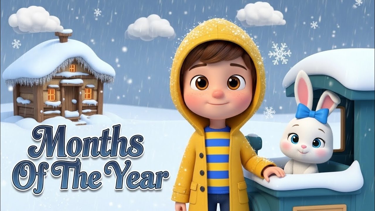 Months Song For Kids ❄️  | 12 Months Name | Months Of The Year For Kids 