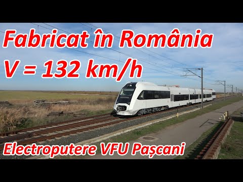 [4K] Electroputere VFU Pascani DMU train in tests at Faurei Railway Testing Center [2019]