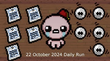 The Binding of Isaac Daily Run 22 October 2024 (Broken Run)