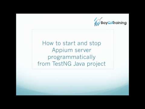 How to Start and Stop Appium Server from TestNG project