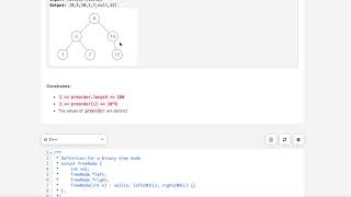 Details May LeetCoding Challenge - Day 24 - Construct Binary Search Tree from Preorder Traversal in C++ Update
