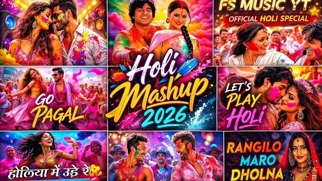 Holi Mashup 2026 | Nonstop Holi Songs Mashup | Rangilo Maro Dholna | Go Pagal | FS MUSIC YT
