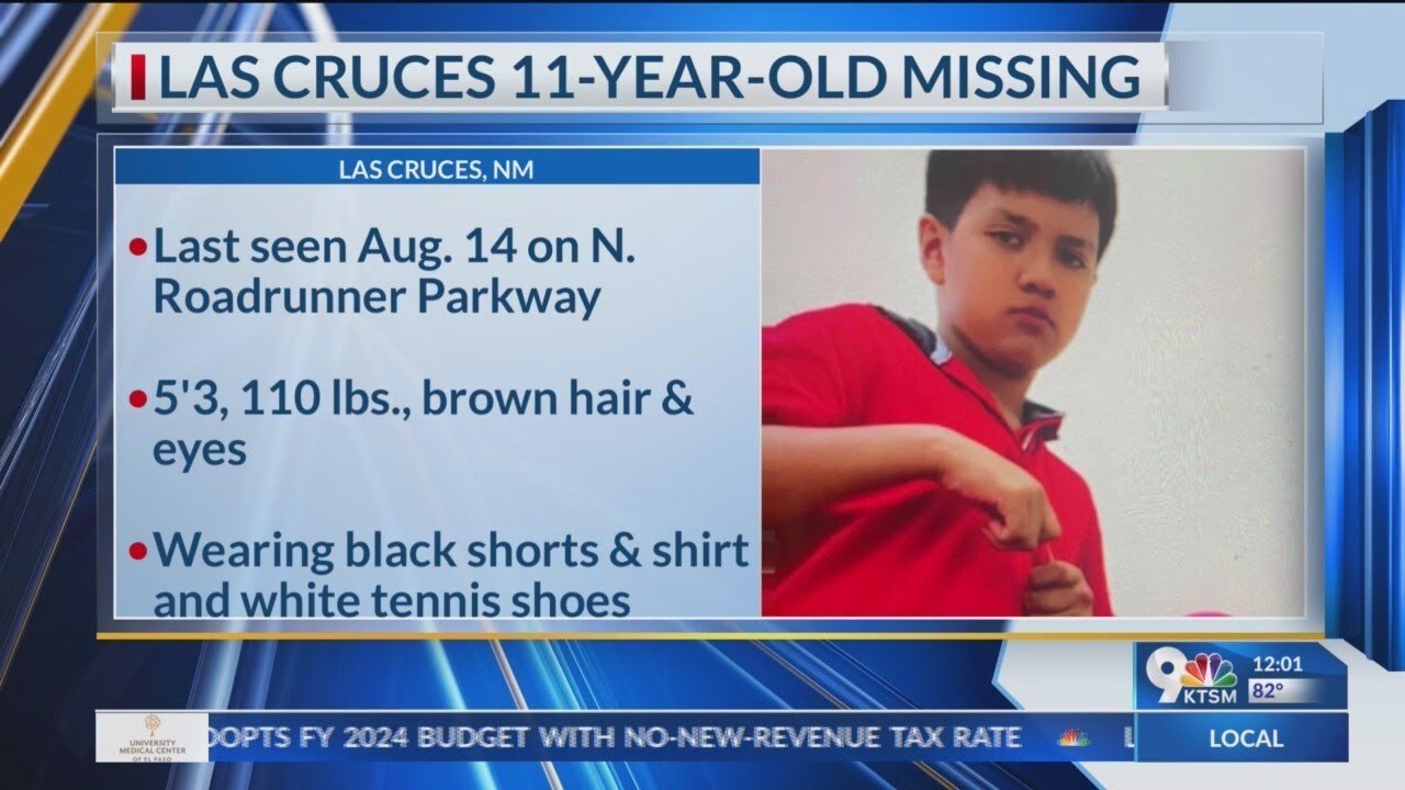 Las Cruces Police search for missing 11-year-old boy - YouTube