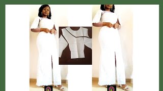 asymmetric Bustier| front slit skirt| Allocate measurement to back and front hip for bigger hip.