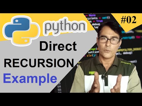 Python Direct Recursion with example | Recursion in Python lesson - 2
