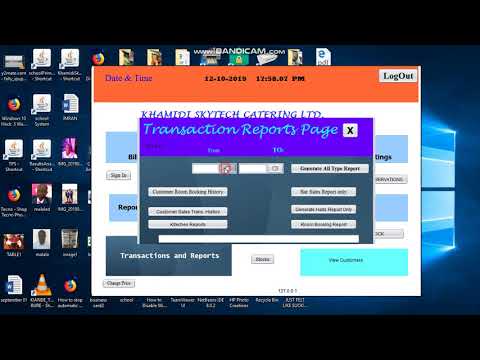 how to generate sales report for all the departments in the TPS