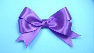 Как сделать БАНТИК ИЗ ЛЕНТЫ любого размера / Satin ribbon Bow / ✿ NataliDoma(Мастер-класс. Как завязать бантик из ленты. ✿ Мой канал на Youtube http://youtube.com/NataliDoma Цветы из лент - RIBBON FLOWERS..., 2013-07-02T12:25:34.000Z)