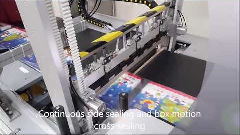 Packaging Chocolate boxes in shrink wrapping with automatic side sealerIS600BM