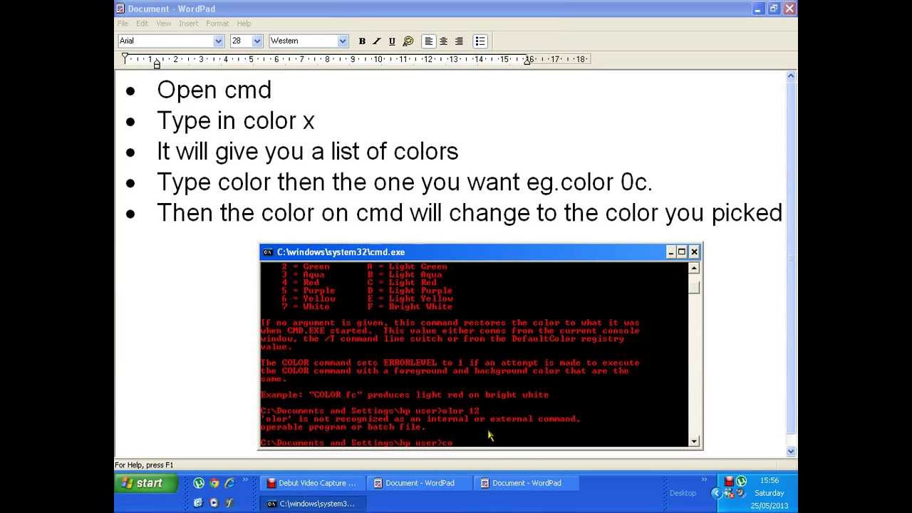 How To Change Colour Settings On Command Prompt cmd YouTube How To Change Colour Settings On Command Prompt cmd YouTube