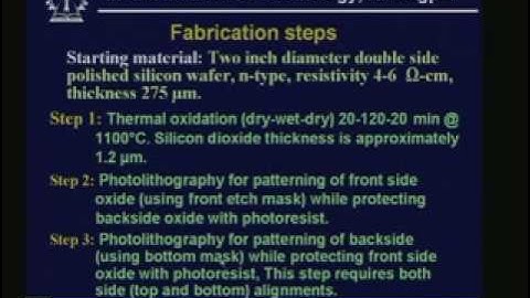 Lecture - 19 Micromachined Flow Sensors