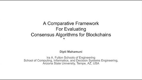 A Comparative Framework for Evaluating Consensus Algorithms for Blockchains