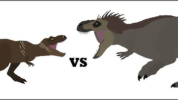 Pivot Rexy (Jurassic World) vs Tyrannosaurus Rex (Primitive War) Fight Animation #pivotanimator