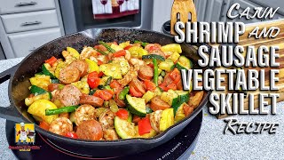Cajun Shrimp and Sausage Vegetable Skillet