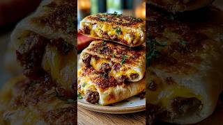 ?? No Bun Cottage Cheese Cheeseburger Pockets — Hot Melt Fold  #yotubeshorts #food #bonnecuisine