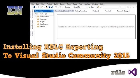 How to Install RDLC Reporting Tools in Visual Studio 2015 Community Edition