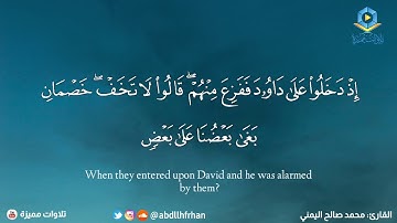 آيات من سورة "ص" للقارئ محمد صالح اليمني