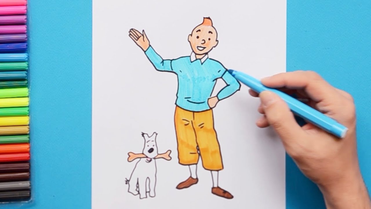 How to draw Tintin and Snowy on YouTube