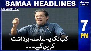 Samaa News Headlines 7pm | SAMAATV