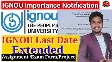 IGNOU Breaking News IGNOU ने Last Date Extend कर दिया है |June 2021 Exam Fees Last Date & Assignment