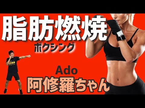 【 有酸素運動 4分】 初心者OK の ボクシング で全身の脂肪を落とそう！ 座ったままでもできる 宅トレ 脂肪燃焼 ボクササイズ ！【 Ado - 阿修羅ちゃん 】