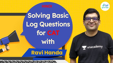Quant Prep - Solving Basic Log Questions for CAT (Hindi) l CAT 2021 l CAT FUNDA l Ravi Handa