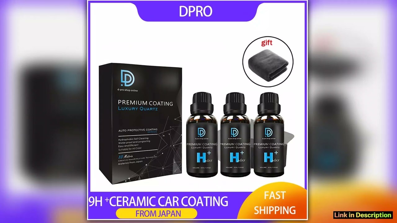3pcs Ceramic Coating For Cars Paint Care 9H Plus LongLasting High Gloss Nano Ceramic Antiscratch Po