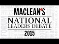 REPLAY: Maclean's National Leaders Debate
