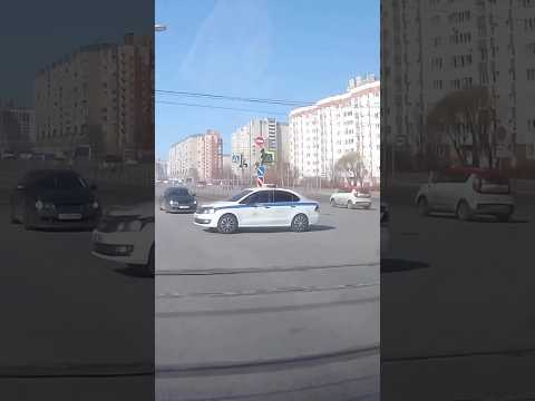 Скромный экипаж ДПС.