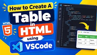 How to Create A Table in HTML using VSCode /Coding Tutorial 