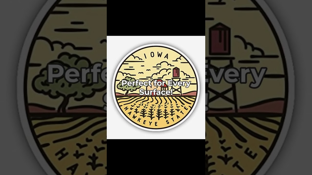 Squiddy Iowa Sticker — Waterproof Vinyl, Perfect for Phones! #Shorts