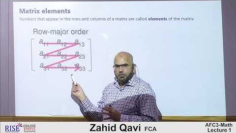 CA AFC 03 QM Maths by Sir Zahid Qavi Lecture # 01 (Chapter # 10)