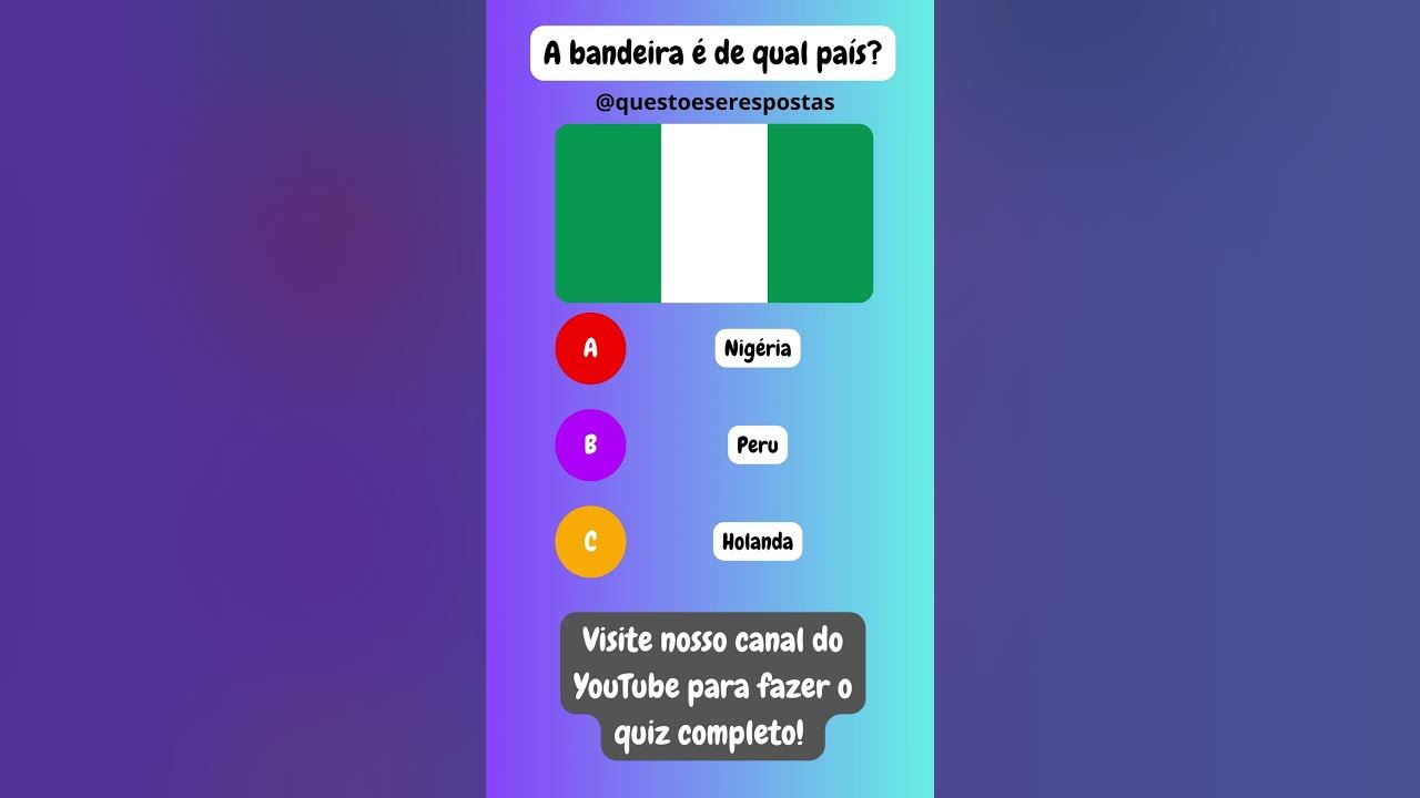 Adivinhe qual a bandeira correta #quiz #bandeiras #países