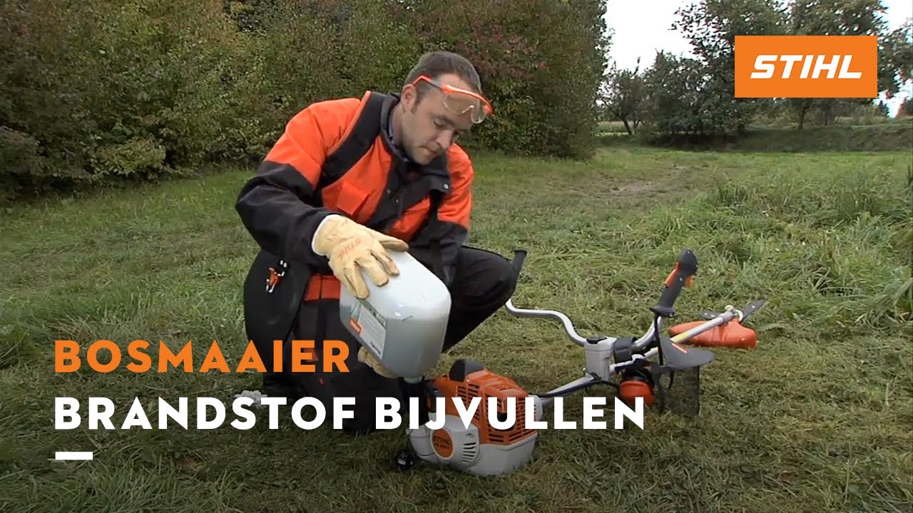 Brandstof bijvullen - Bosmaaiers - YouTube