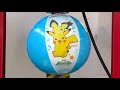 ポケモン ビーチボール VS 油圧プレス機 /【EXPERIMENT】Pokemon beach ball inflatable VS  Hydraulic press machine.