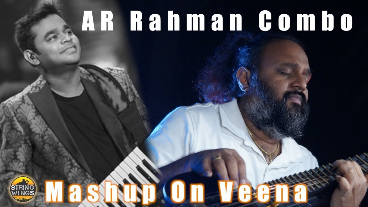 A R Rahman 90s hit mashup  Anjali anjali Chinni chinni aasai Malargalae  veena instrumental covers