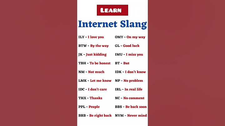 Internet Slangs That You Must Know | Texting Acronyms | Trendy english slang words #learnenglish