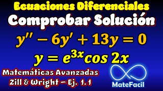 Comprobar la Solución de la Ec. Diferencial - Matemáticas Avanzadas para ingeniería