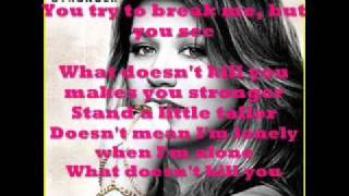 Kelly Clarkson-Stronger (What doesn't Kill you) LYRICS ON SCREEN