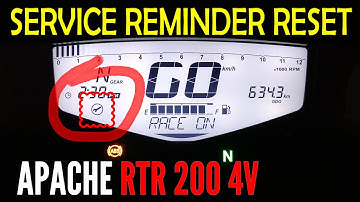 Resetting Service Reminder || Apache RTR 200 ||