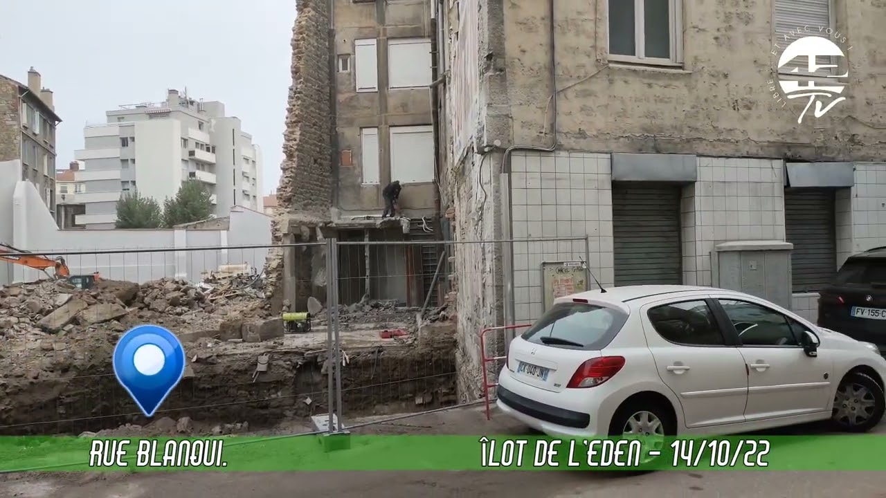 ⁣TRAVAUX L'îlot de l'Eden à Saint-Étienne