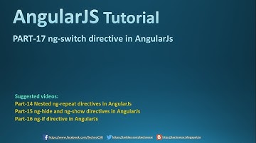 Part - 17  ng-switch directive in AngularJs