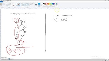 Simplifying a higher root of a whole number