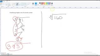 Simplifying a higher root of a whole number