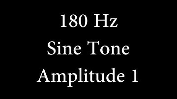 180 Hz Sine Tone Amplitude 1